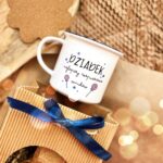 Kubek Dziadek rozpuszczacz wnuków granatowy