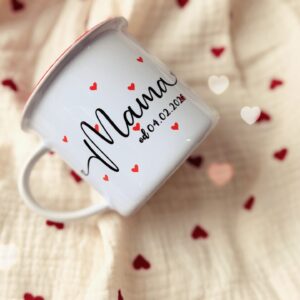 Kubek personalizowany Mama w serduszka