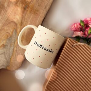 Kubek kremowy Mamusia w serduszka