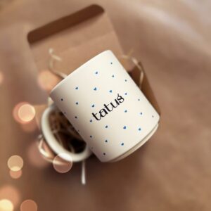 Kubek kremowy Tatuś w serduszka