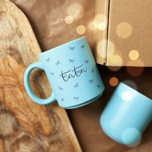 Kubek matowy Tata w kokardki