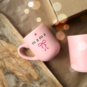 Kubek matowy Mama z wstążką