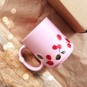 Kubek matowy w malinki